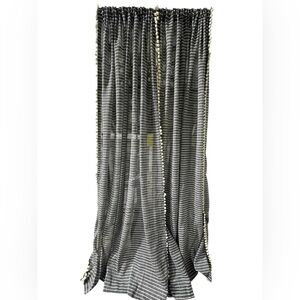 Threshold Grey Striped Pom Pom Curtains